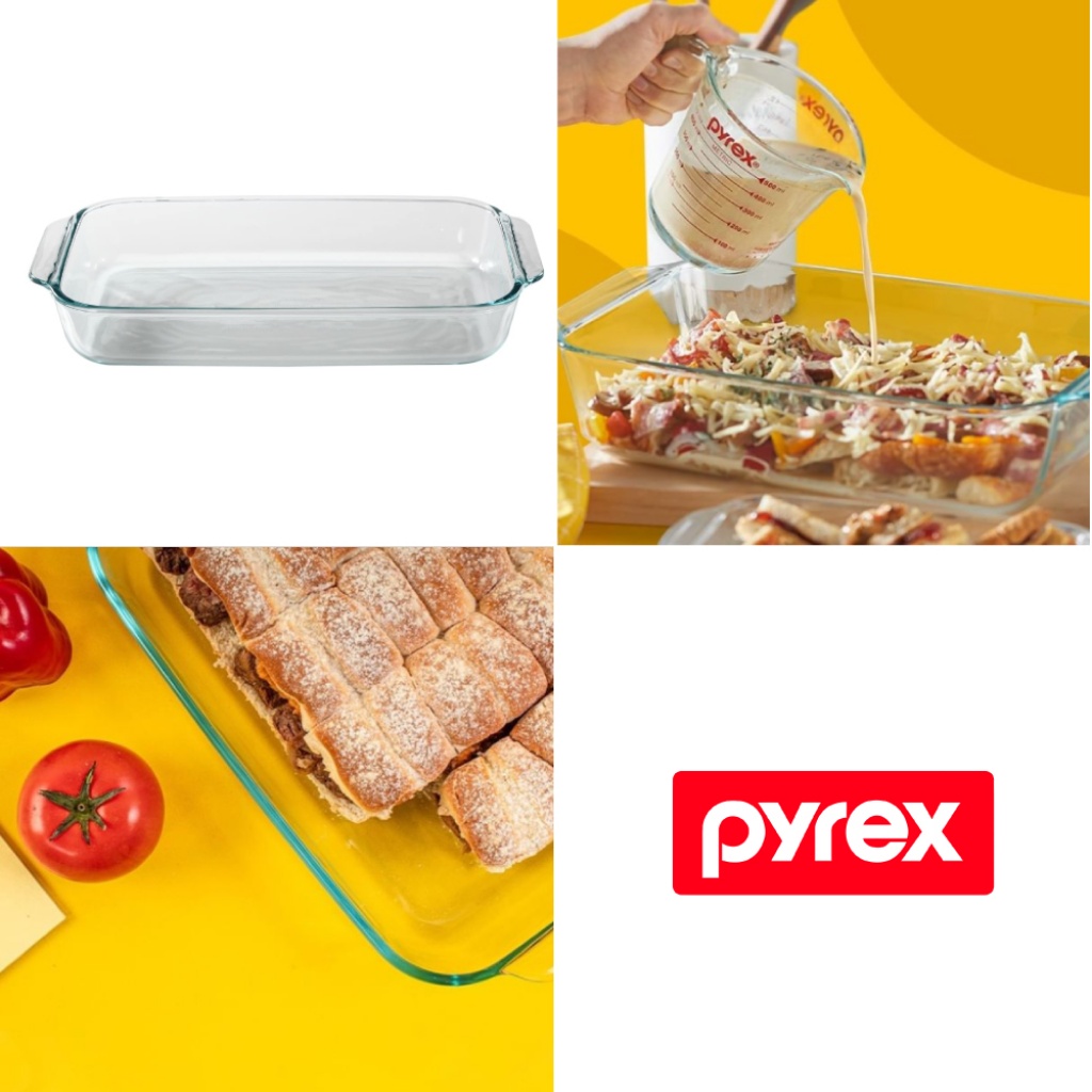 Asadera Grande Fuente Molde Rectangular Vidrio Templado Pyrex Easy