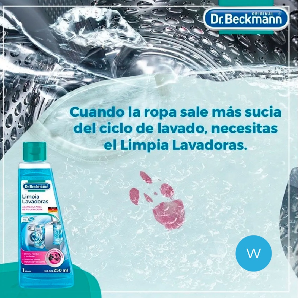 Dr. Beckmann, Limpia Lavadoras Líquido, Alarga la Vida de tu Lavadora,  Limpia y Desodoriza, Elimina Residuos y Suciedad, para Todo Tipo de  Lavadoras